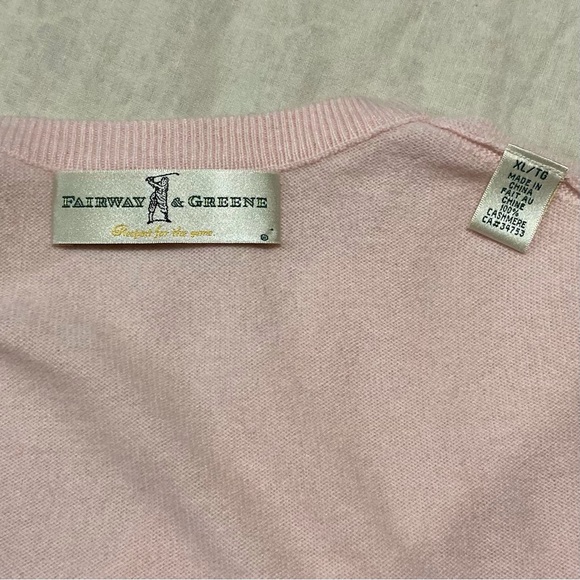 Fairway & Greene 100% Cashmere Pink Sweater Vest - Picture 5 of 9